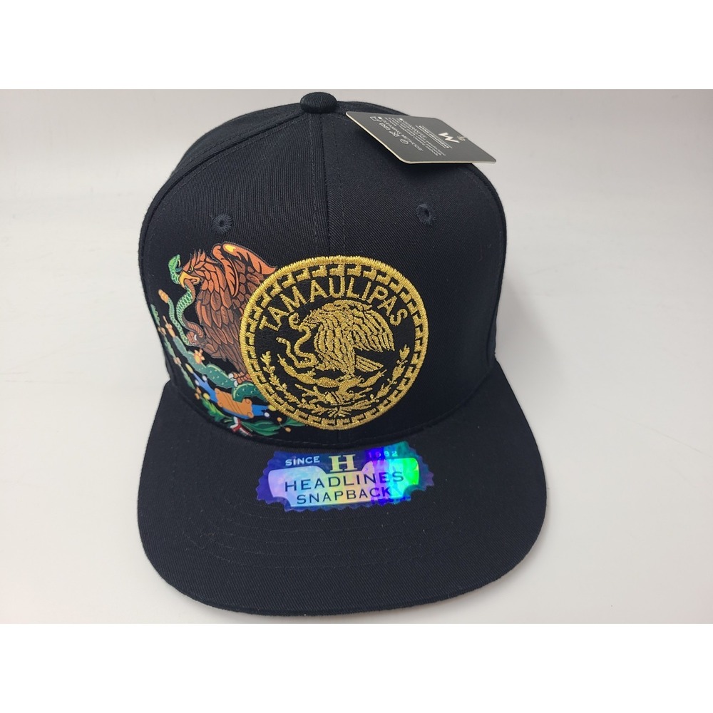 Tamaulipas Mexico Eagle Wynn Headwear Snapback Hat Cap Cotton Men Women Black